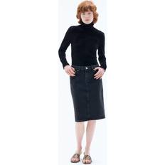 Baumwolle Röcke Filippa K Denim Midi Skirt Black