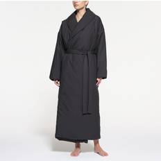 Skiing - Women Sleepwear SKIMS Robe Black Small/Medium Cotton Duvet