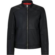 Hugo Boss Herren Jacken Hugo Boss Lokis Leather Jacket - Black