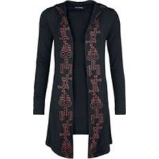 Dame - Treningsklær Cardigans Black Blood by Gothicana Goth Cardigan Cardigan med printede symboler og stort ryggprint til Damer svart