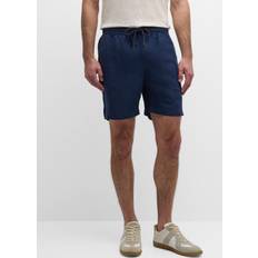 Linen-Blend Pull On Drawstring Shorts