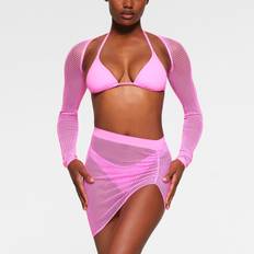S Swimsuit Cover-Ups & Sarong Wraps SKIMS Warp Knit Cover Up Ruched Sarong Pink Medium/XL Warp Knit Cover Ups