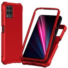 HD Accessory Military Grade Rugged Hybrid Case for T-Mobile REVVL 6 Pro 5G Red