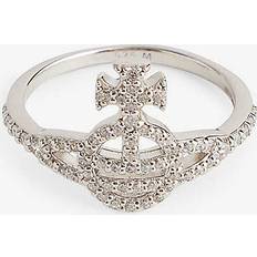 Vivienne Westwood Women Rings Vivienne Westwood Calliope ring PLATINUM-WHITE-CZ