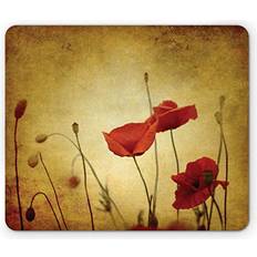 Mouse Pads Ambesonne Mouse Pad Poppies Flower Buds on Ambient