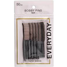 Black Hair Pins Scunci Elevated Basics Bobby Pins 25 Brown and 25 Count