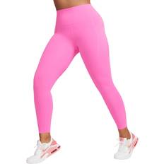Nike Universa Women's Medium-Support High-Waisted 7/8 Leggings - Playful Pink/Black