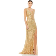 Gold Dresses Mac Duggal Women's Sleeveless Sequin Gown Gold Gold