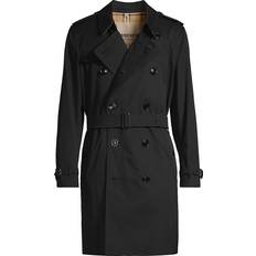 Men - S Coats Burberry Men's Kensington Mid-Length Trench Coat Black Black