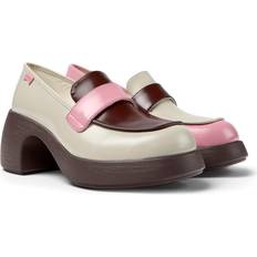42 - Dame Loafers Camper Twins Loafers for Women Grey,Pink,Burgundy, 8.5, Smooth leather