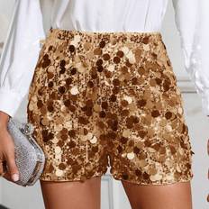 Damen - Golden Shorts Shein Sparkly Shorts