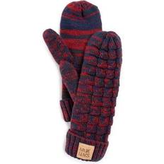 Blue - Women Gloves & Mittens Muk Luks Women's Patch Pom Mittens, Blue