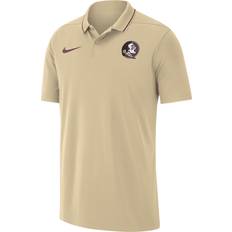 Gold - Men Polo Shirts Nike Men's Florida State Seminoles Gold Dri-FIT Coaches Polo, Small, Yellow