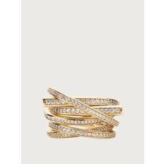 Ferragamo Women Rings Ferragamo Woman Gancini ring Gold/Crystals