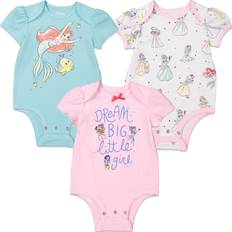 Bodysuits Disney Disney Princess Ariel Cinderella Belle Newborn Baby Girls Pack Short Sleeve Bodysuits 0-3 Months