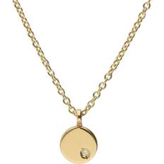 Luigi Merano Round Necklace - Gold/Diamond