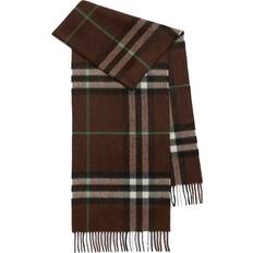Burberry Men Accessories Burberry Check Cashmere Scarf - Brown