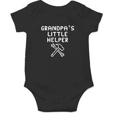 AW Fashions Grandpa's Little Helper Cute One-Piece Infant Baby Bodysuit - Black