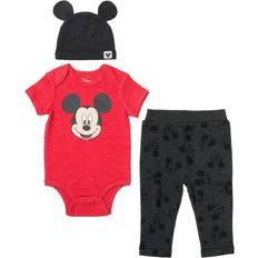 Disney Newborn Baby Bodysuit Pants & Hat Outfit Set - Mickey Mouse