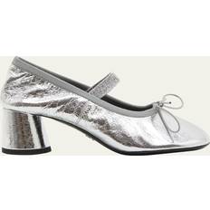 Dame - Sølv Pumps Proenza Schouler Glove Metallic Mary Jane Ballerina Pumps