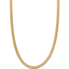 Orelia Flat Snake Chain Necklace - Gold