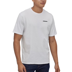 Men - White Tops Patagonia P-6 Logo Responsibili-T-shirt - White