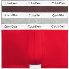 Calvin Klein Trunks 3-pack - Grey Heather/Deep Mahogany/Rouge