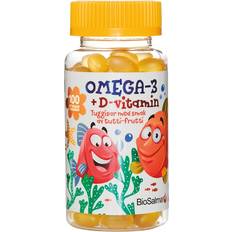 Søtningsmiddel Fettsyrer BioSalma Omega-3 + vitamin D Tutti Frutti 100 st