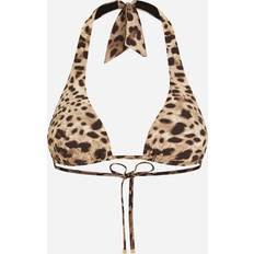 Damen - Golden Bekleidung Dolce & Gabbana Padded triangle bikini top leo_new