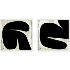 Joss & Main New Alphabet by Studio M Black/White Framed Art 44x44" 2