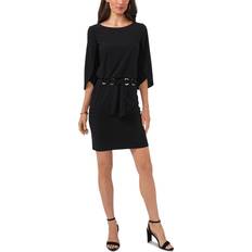 Kasper Petite Belted 3/4-Sleeve Knit Midi Dress