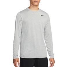 Nike Dri-FIT Legend Long-Sleeve Fitness Top Men - Tumbled Grey/Flat Silver/Heather/Black