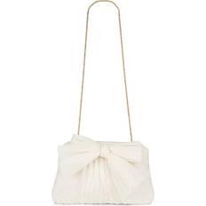 Women Clutches Loeffler Randall Women's Rayne Bow Pleated Frame Clutch Pearl Pearl one-size