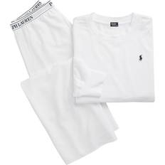 Polo Ralph Lauren White Sleepwear Polo Ralph Lauren Sweatshirt Knit Pajama Set White