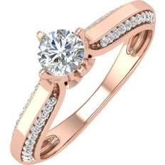 Finerock Solitaire Engagement Ring - Rose Gold/Diamonds