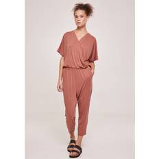 Jumpsuits & Overalls reduziert Urban Classics Damen Modal Jumpsuit T-Shirt, Terracotta