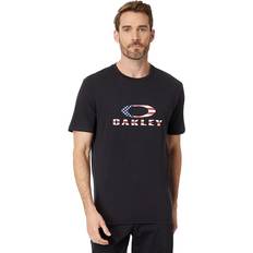 Oakley O Bark 2.0 Short Sleeve Tee Black/American Flag Men's Clothing Black