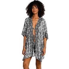 XL Swimsuit Cover-Ups & Sarong Wraps La Blanca Oasis Tile Kimono Women's Swimwear