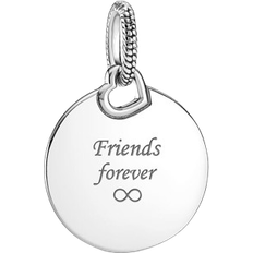 Pandora Engravable Round Tag Pendant - Silver