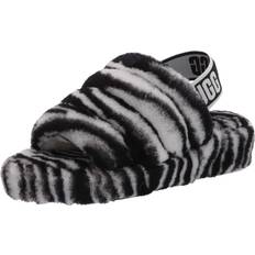 Slides UGG Fluff Yeah Slide Zebra Slipper, Black White