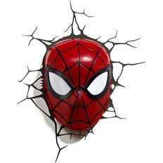 3DLightFX Spider Man Mask 3D Deco with Crack Sticker Vegglampe