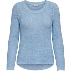 Polyamid Pullover Only Plain Knit Sweater - Aqua/Clear Sky