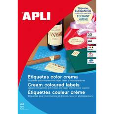 Beige Merkemaskiner & Etiketter Apli 11799-360 Etiketten, oval, 63,5 Laserdrucker, Kopierer, Tintenstrahldrucker