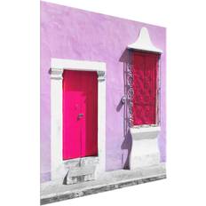 Glas Wanddekos Klebefieber Facade Pink Wanddeko 30x30cm