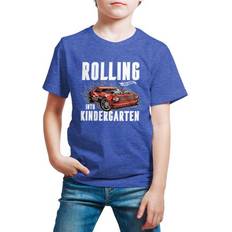 Tops Hybrid Apparel Hot Wheels Rolling Into Kindergarten Youth Short Sleeve Graphic T-Shirt