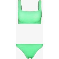 Bikini Sets Hunza G Womens Lime Xandra Crinkled Bikini