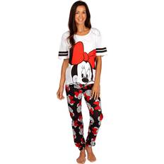 Clothing Disney Women's Pajama piece Set, includes Tee and Sleep Pants, Black/White