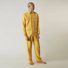 Cotton - Unisex Pajamas Ochre Linen Modern Pyjama Set