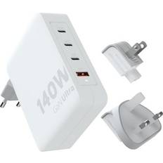 Batterier & Ladere Xtorm XVC2140 140W GaN-Ultra Travel Charger/USB-C PD Cable White