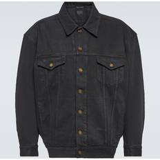 Saint Laurent Men Jackets Saint Laurent Oversized denim jacket black